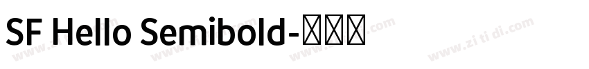 SF Hello Semibold字体转换